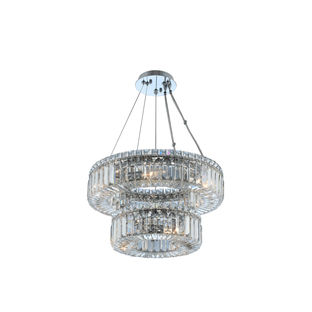 Rondelle (12 + 18) Inch 2 Tier Pendant