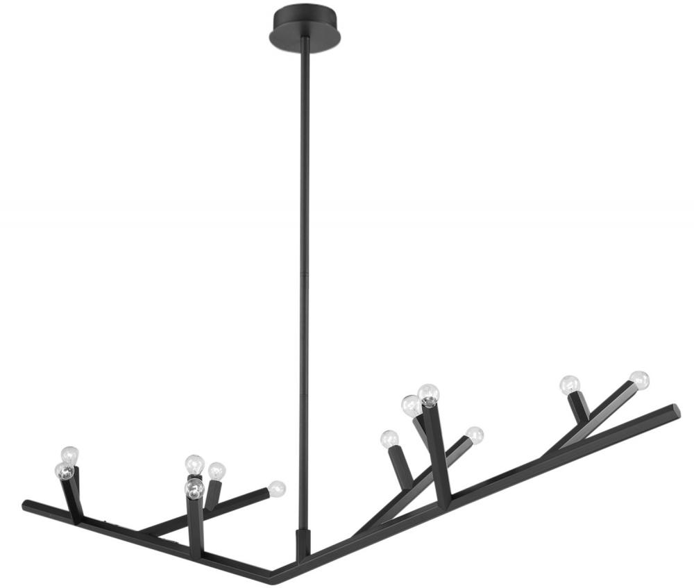 The Oaks Collection Black Linear 12 Light Fixture