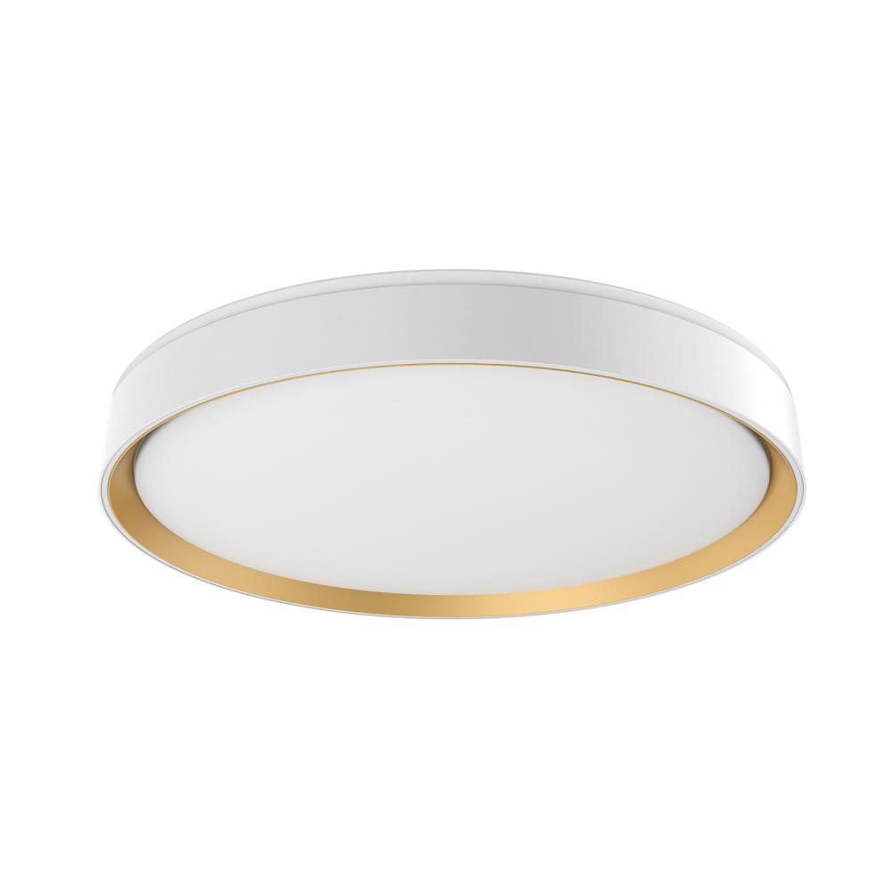 Essex 20-in White/Gold LED Flush Mount