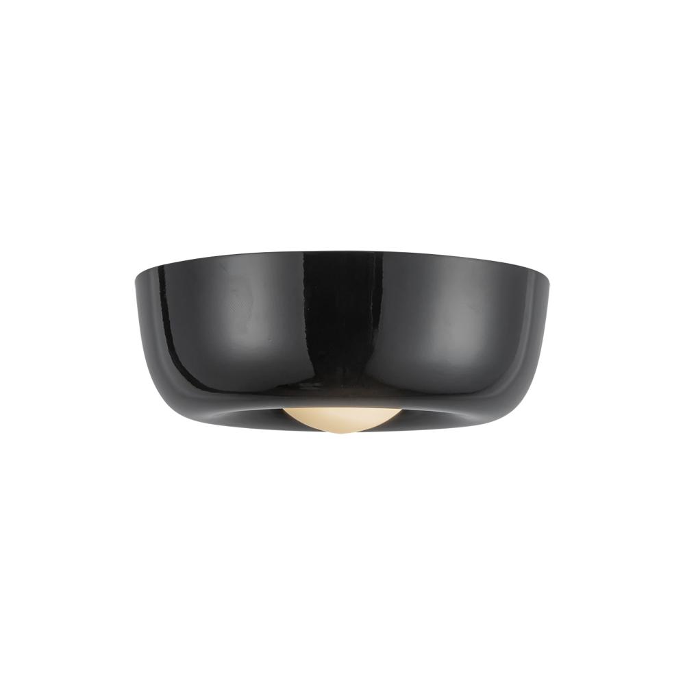 Hayden 6-in Glossy Black LED Flush Mount