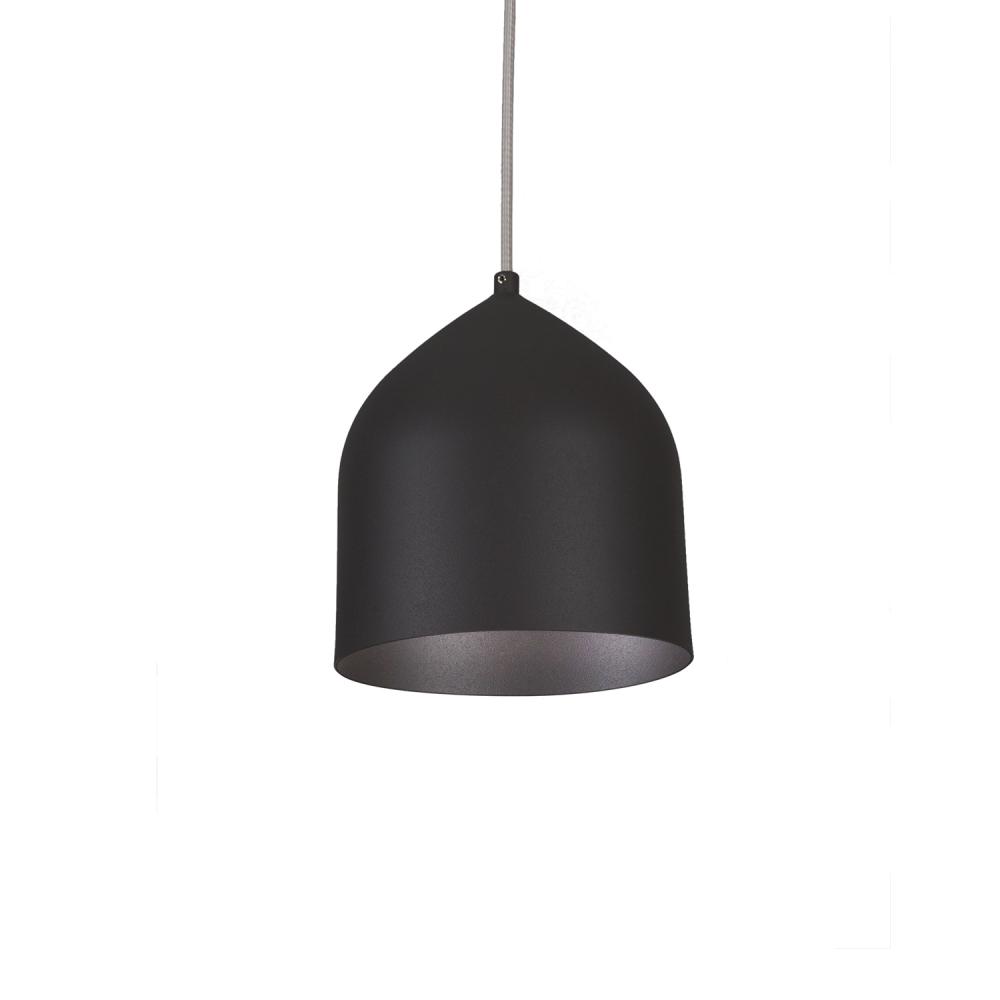 Helena 8-in Black/Black 1 Light Pendant