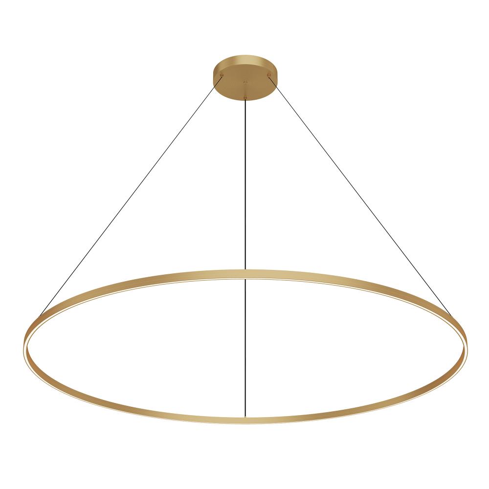 Cerchio 72-in Brushed Gold LED Pendant