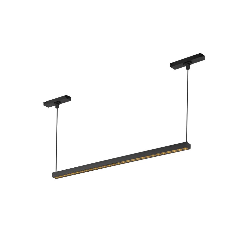 Kyan 22-in Black Trilo Track Linear Pendant