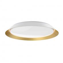 Kuzco Lighting Inc FM43423-WH/GD-5CCT - Jasper 23-in White/Gold LED Flush Mount