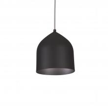 Kuzco Lighting Inc 49108-BK/BK - Helena 8-in Black/Black 1 Light Pendant