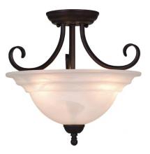 Vaxcel International CF65353OBB - Babylon 14-in Semi Flush Ceiling Light or Pendant (Dual Mount) Oil Burnished Bronze