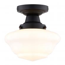 Vaxcel International C0312 - Eastgate 8.75-in. W Semi-Flush Ceiling Light Matte Black