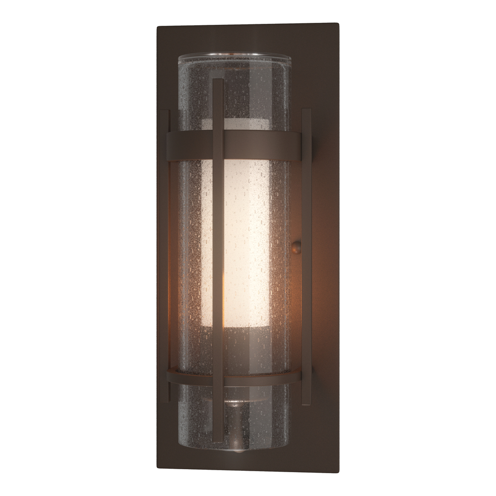 Torch  Seeded Glass Outdoor Sconce