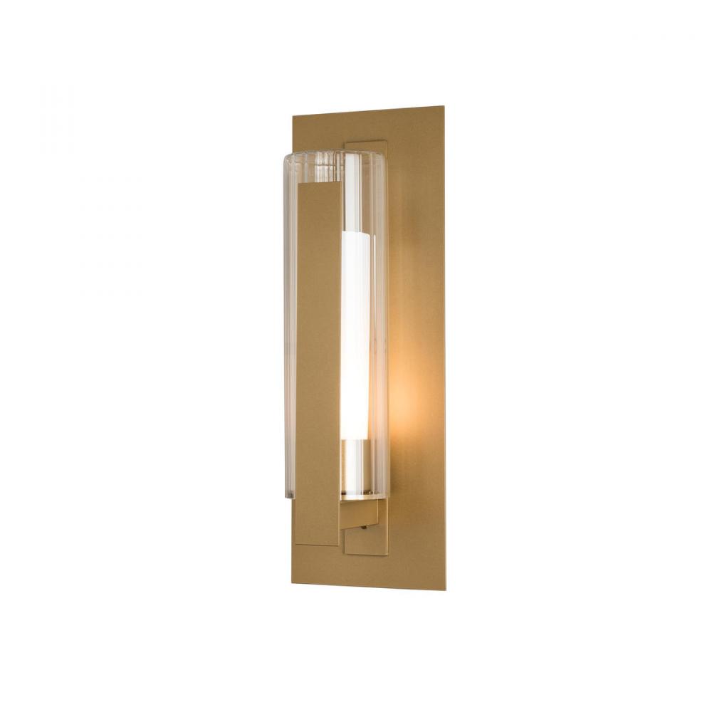 Vertical Bar Fluted Glass Medium Outdoor Sconce