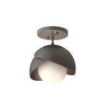 Hubbardton Forge 121377-SKT-07-14-GG0711 - Brooklyn 1-Light Double Shade Semi-Flush