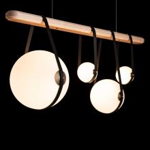 Hubbardton Forge 131043-LED-STND-10-27-LK-WD-GG0702 - Derby Linear 4-Light LED Pendant