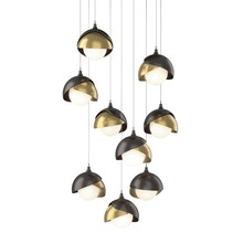 Hubbardton Forge 131105-SKT-LONG-14-86-GG0711 - Brooklyn 9-Light Double Shade Pendant