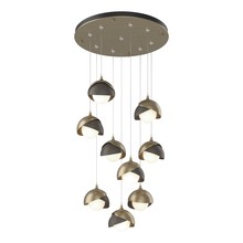 Hubbardton Forge 131105-SKT-STND-84-07-GG0711 - Brooklyn 9-Light Double Shade Pendant