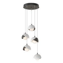 Hubbardton Forge 131125-SKT-STND-07-02-GG0711 - Brooklyn 5-Light Double Shade Pendant