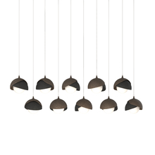 Hubbardton Forge 131205-SKT-LONG-05-10-GG0711 - Brooklyn 10-Light Double Shade Pendant