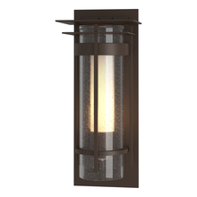 Hubbardton Forge 305996-SKT-75-ZS0654 - Torch  Seeded Glass Small Outdoor Sconce with Top Plate