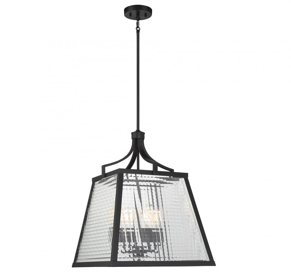 Elias 4-Light Pendant in Matte Black