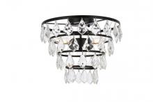 Elegant 1101F14BK - Ella 14 inch flush mount in black