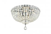 Elegant V2528F16C/RC - Tranquil 6 light Chrome Flush Mount Clear Royal Cut Crystal