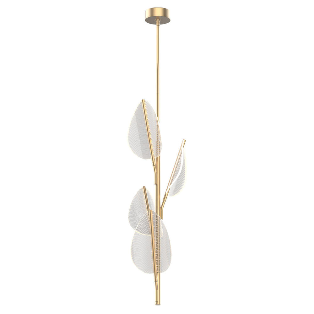 Flora 4 Head Natural Brass LED Pendant