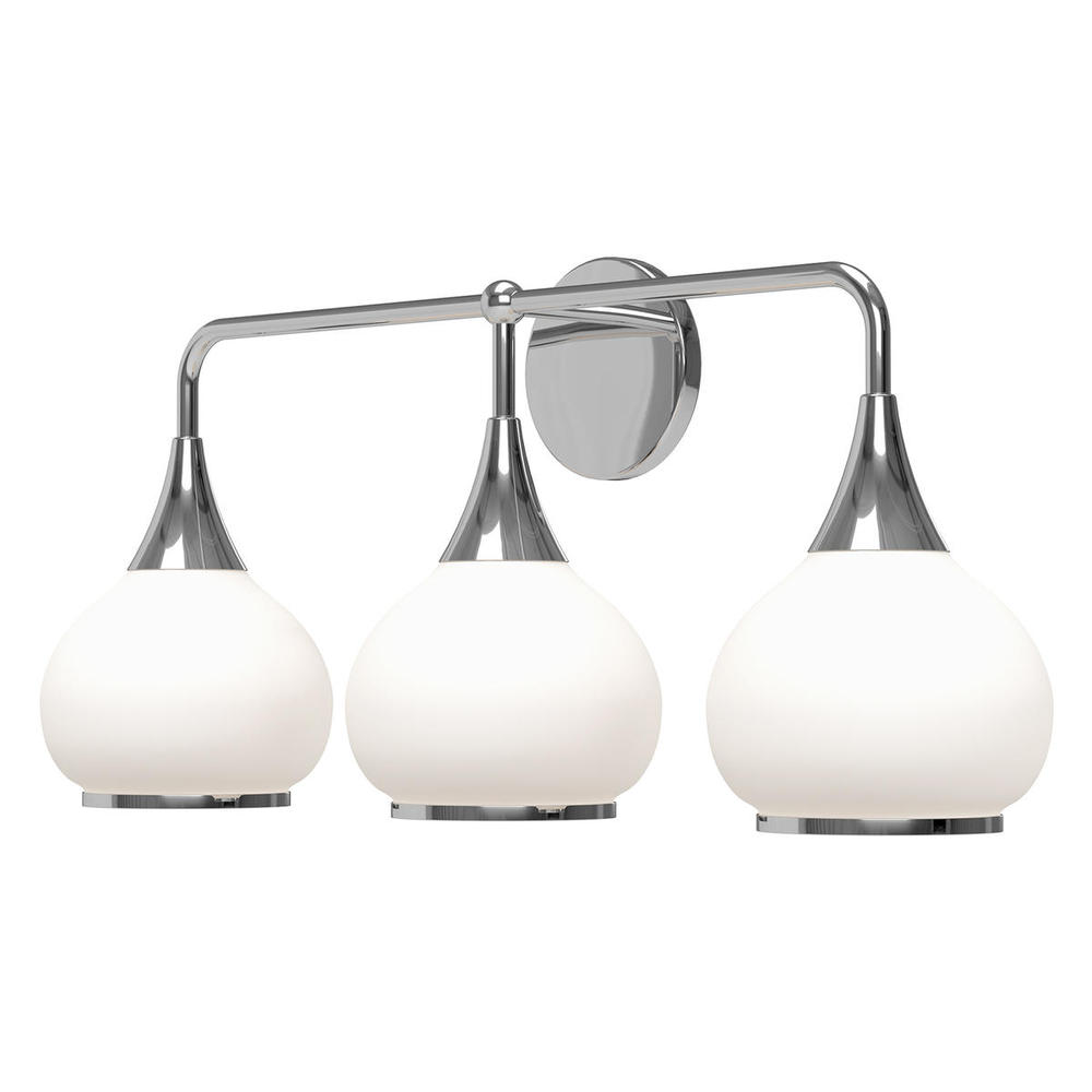 Hazel 26-in Chrome/Opal Matte Glass 3 Lights Vanity