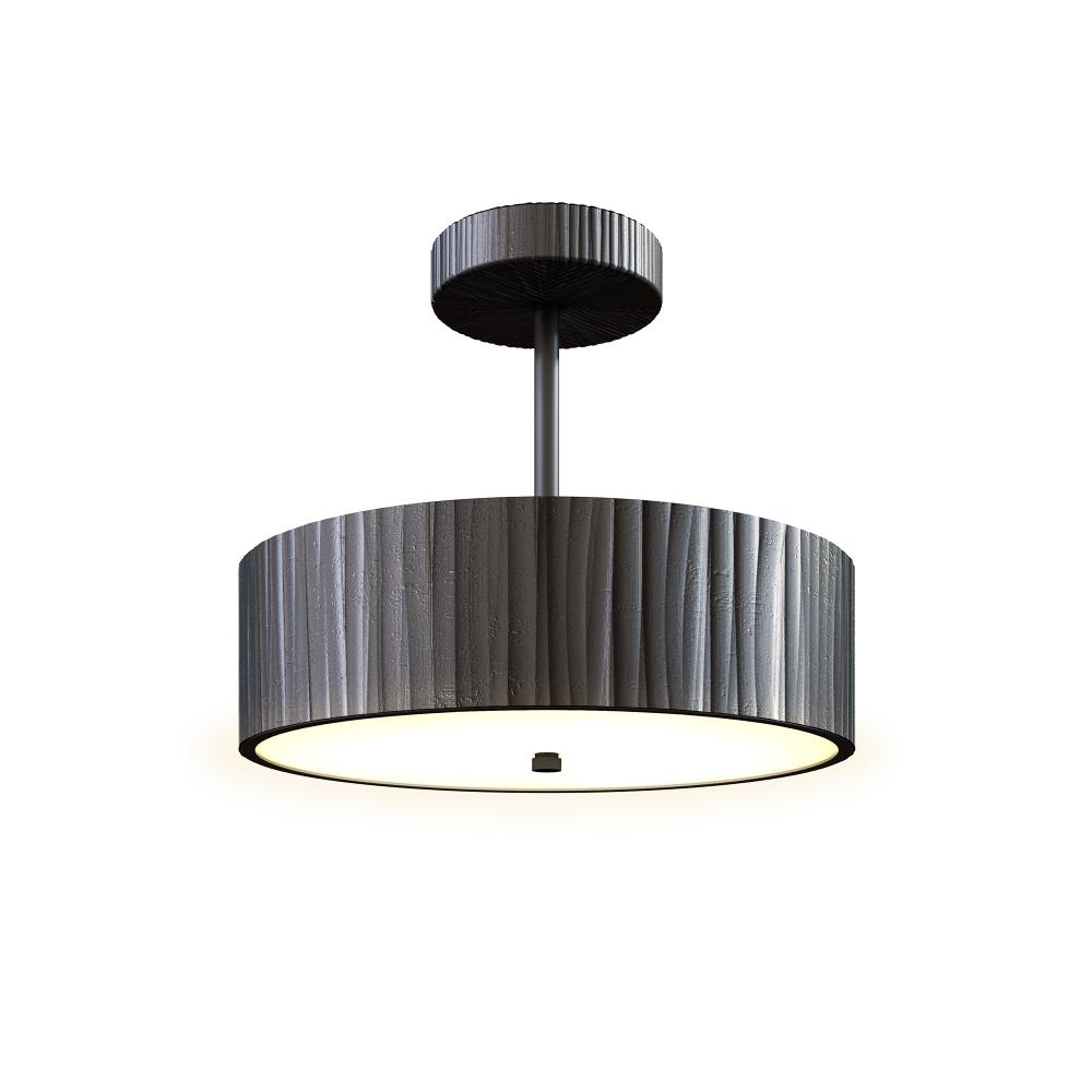 Kensington 12-in Urban Bronze LED Semi Flush Mount