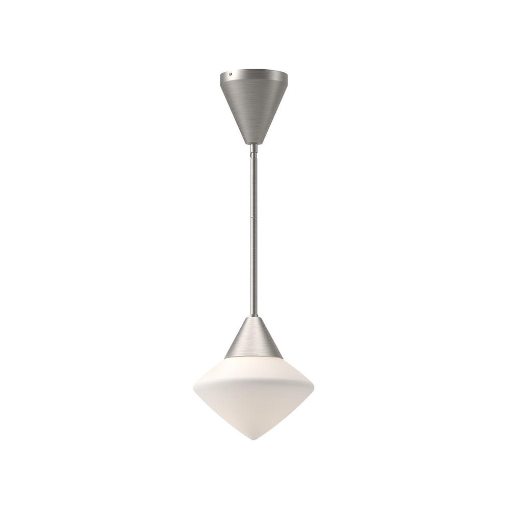 Nora 8-in Brushed Nickel/Opal Matte Glass 1 Light Pendant