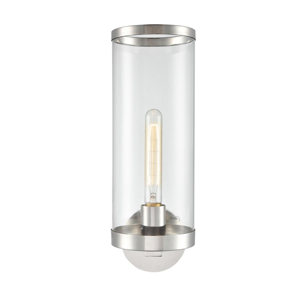 Revolve Ii Clear Glass/Polished Nickel 1 Light Wall/Vanity