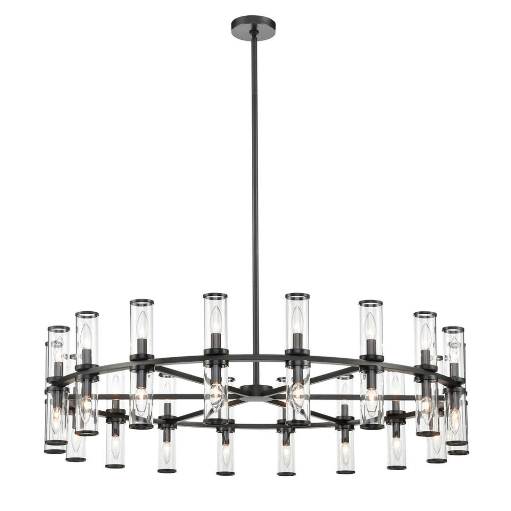 Revolve Clear Glass/Urban Bronze 36 Lights Chandeliers