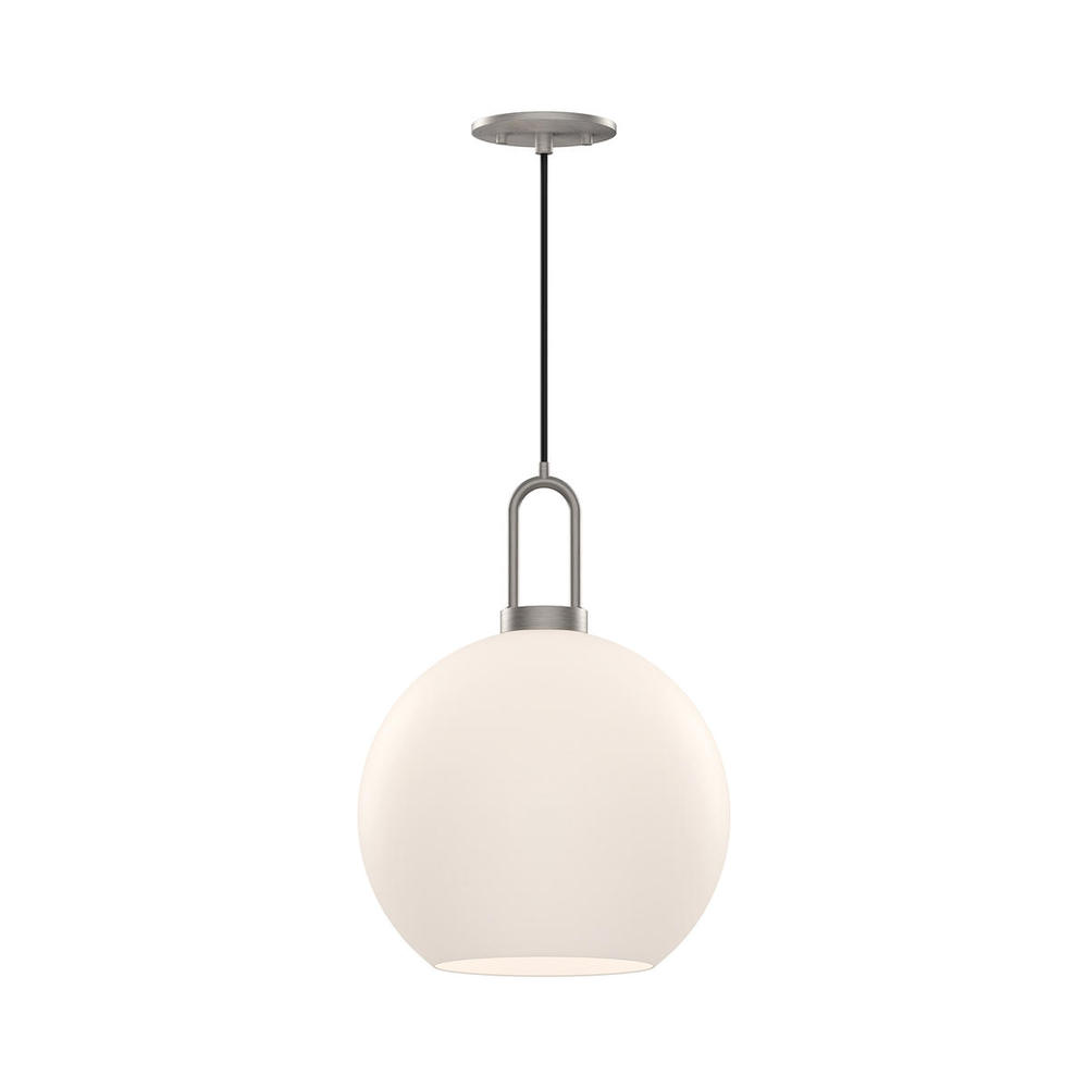 Soji 10-in Brushed Nickel/Opal Matte Glass 1 Light Pendant