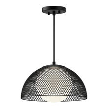 Alora Lighting PD402513MBOP - Haven 12-in Matte Black/Opal Matte Glass 1 Light Pendant