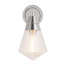 Alora Lighting WV348106PNPG - Willard 6-in Polished Nickel/Prismatic Glass 1 Light Wall/Vanity