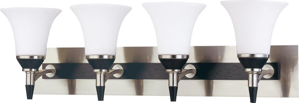 Keen ES; 4 Light; Vanity with Satin White Glass; Lamp Included