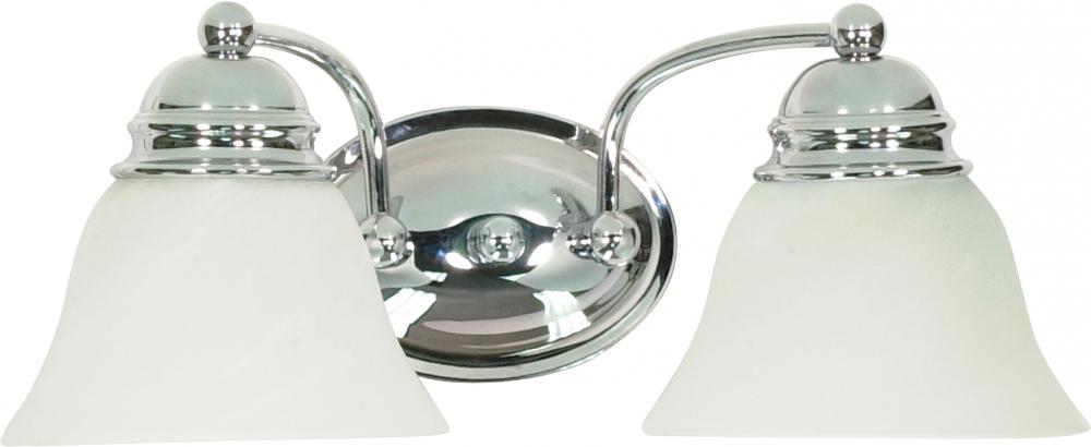 Empire - 2 Light 15&#34; Vanity with Alabaster Glass - Polished Chrome Finish