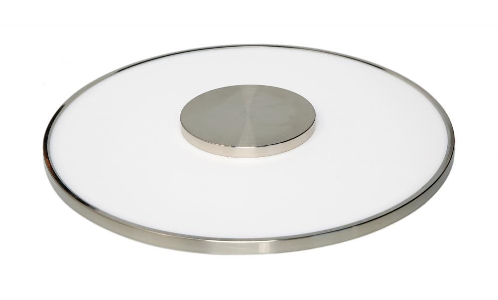 31.5 watt; 17&#34; Flush Mount LED Fixture; Round Shape; Brushed Nickel Finish