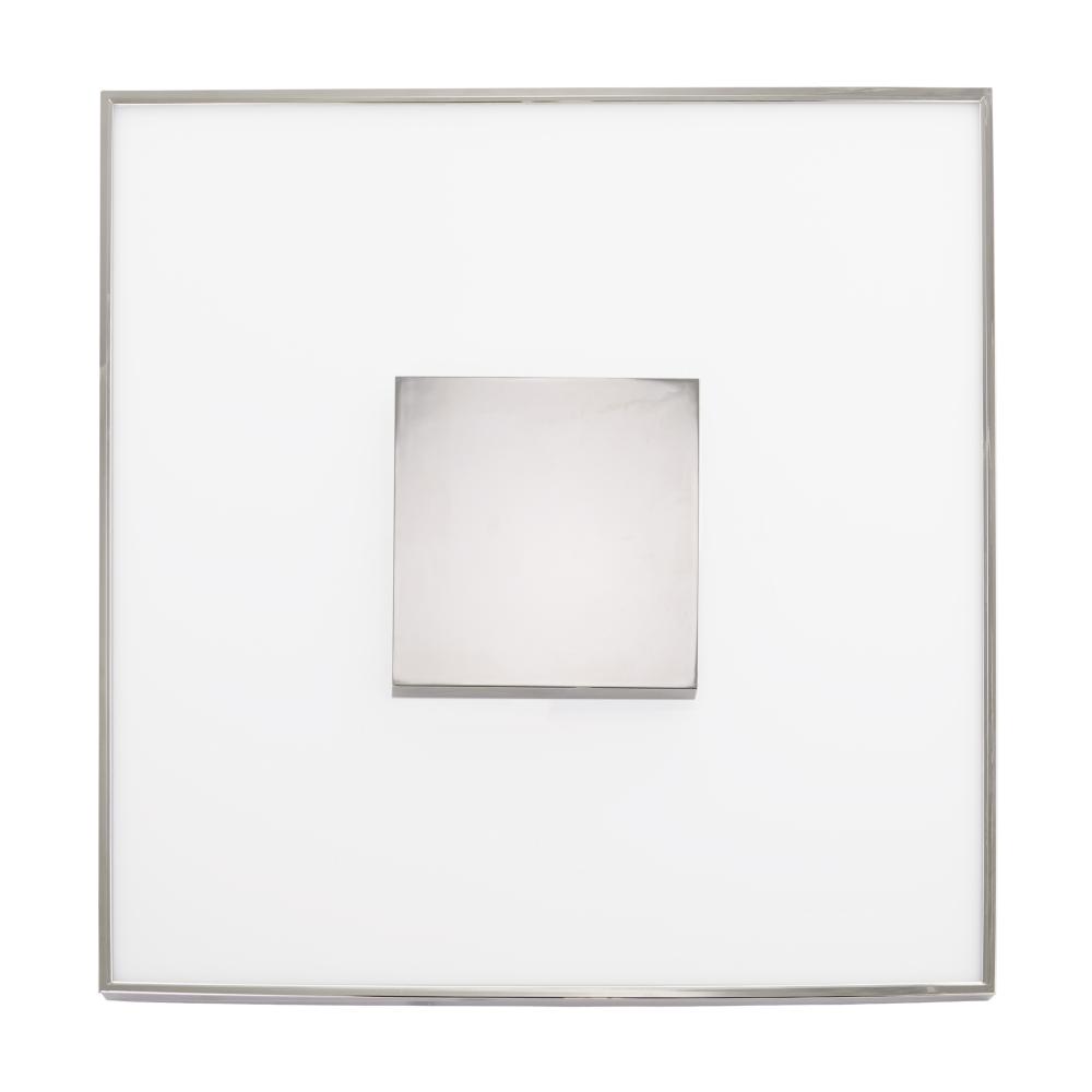 31.5 watt; 17&#34; Flush Mount LED Fixture; Square Shape; Polished Nickel Finish