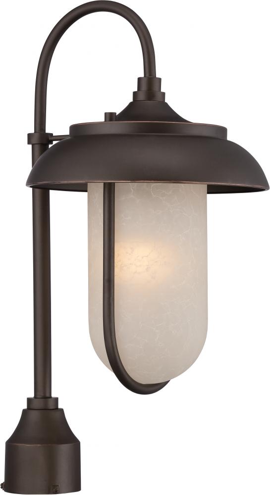 Tulsa - LED Outdoor Post with Satin Amber Glass