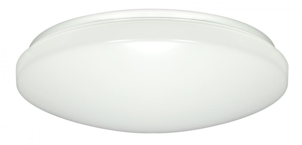 14&#34; Flush Mounted LED Light Fixture - White Finish; 120-277 volts