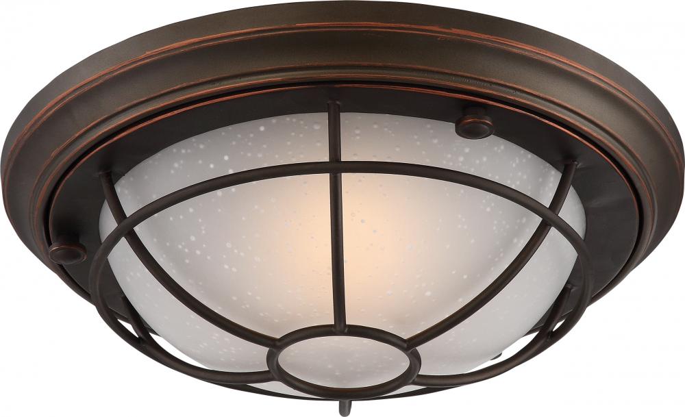 Bungalow Flush Wall Lantern; Mahogany Bronze Finish