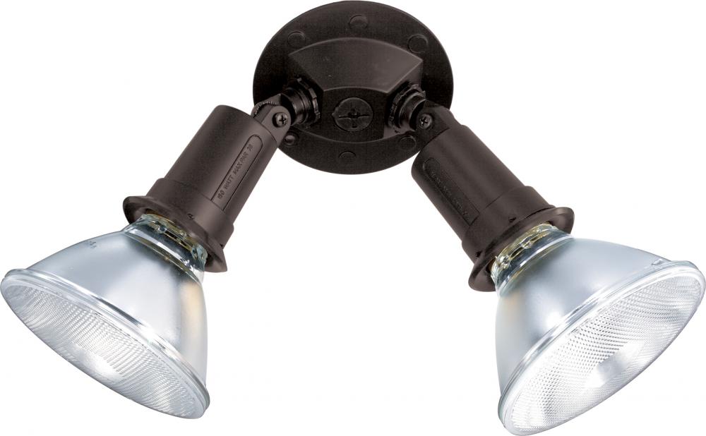 2 Light - 10&#34; Flood Light- PAR38 with Adjustable Swivel - Bronze Finish