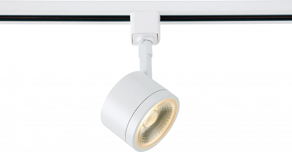 LED 12W Track Head - Round - Matte White Finish - 36 Degree Beam