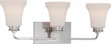 Nuvo 62/428 - Cody - 3 Light Vanity Fixture with Satin White Glass - LED Omni Included