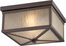 Nuvo 62/663 - Haven - LED Outdoor Flush Fixture with Sanded Tea Stain Glass