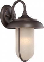 Nuvo 62/671 - Tulsa - LED Outdoor Small Wall with Satin Amber Glass