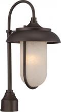 Nuvo 62/674 - Tulsa - LED Outdoor Post with Satin Amber Glass