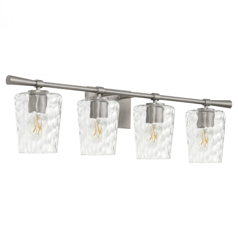 Goodwin 4 Light Vanity, Satin Nickel