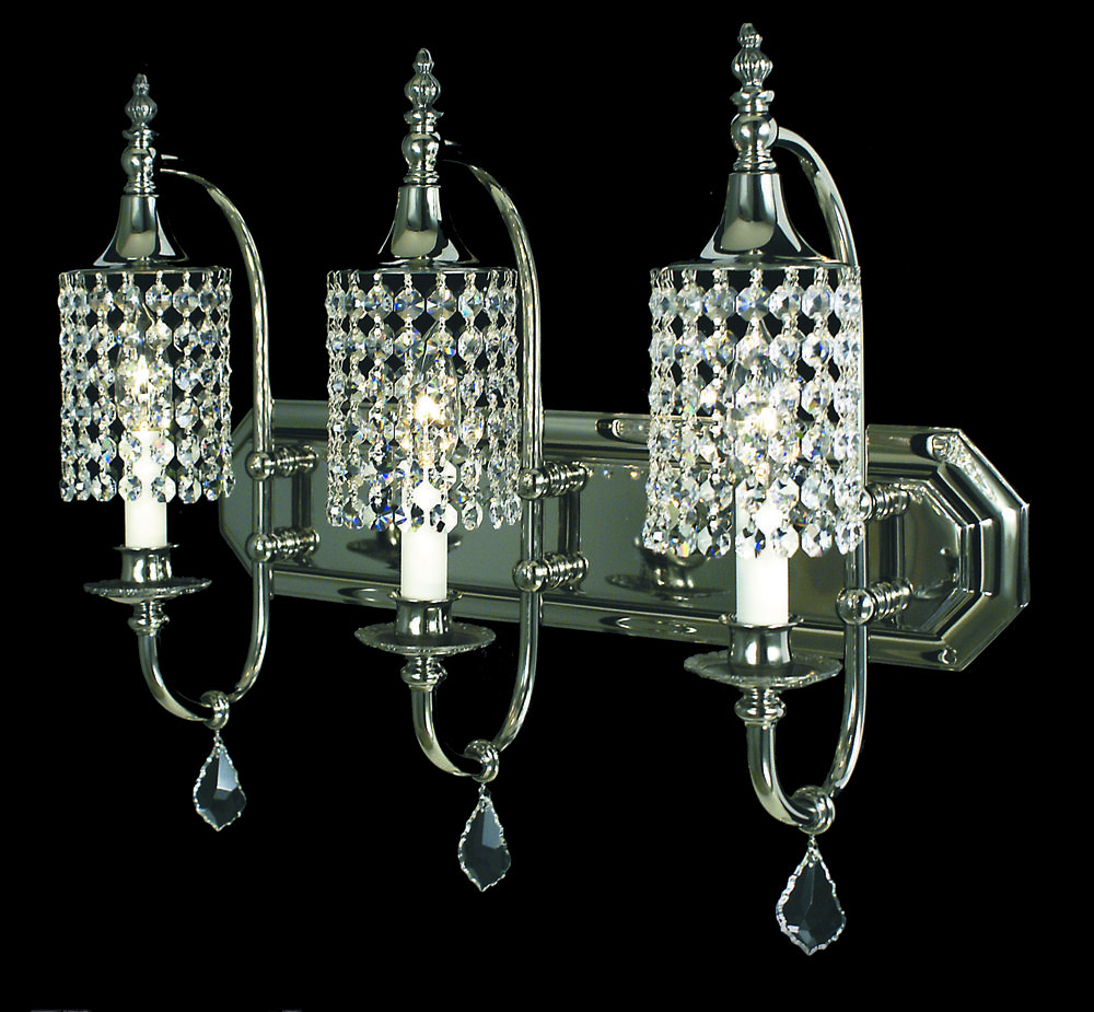 3-Light Polished Silver Princessa Dining Chandelier