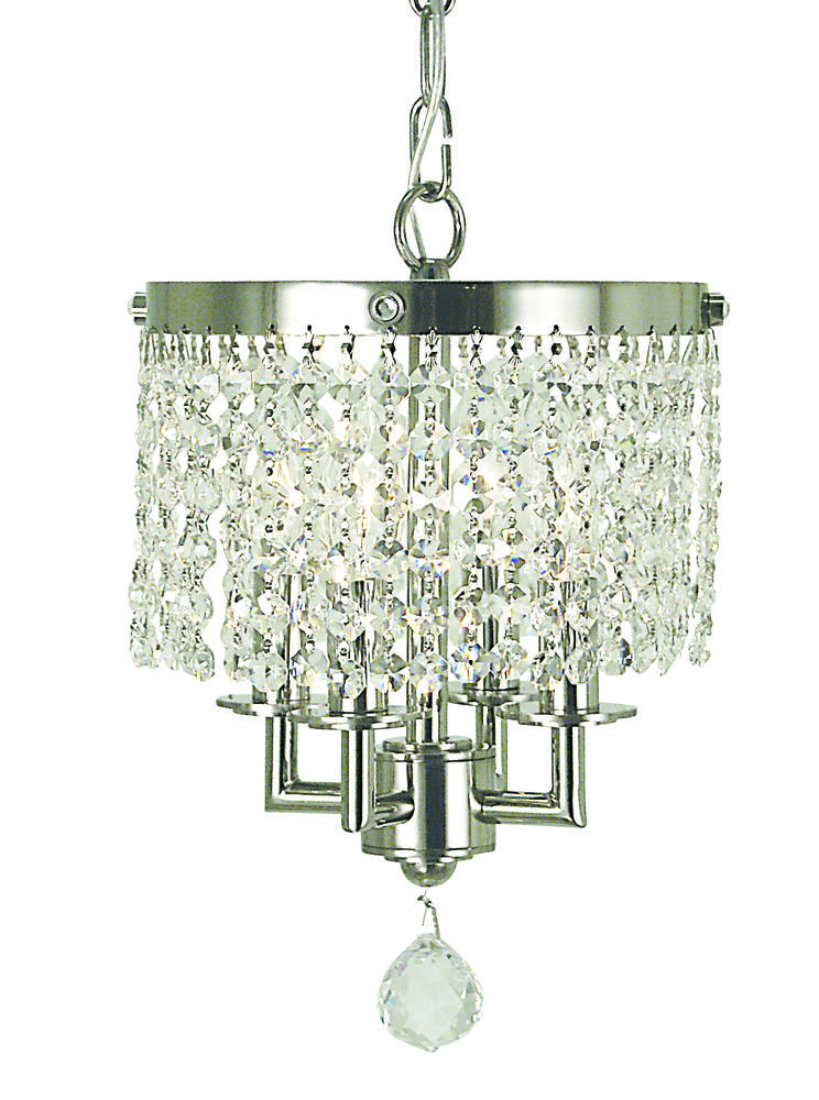 4-Light Polished Silver Princessa Mini Chandelier