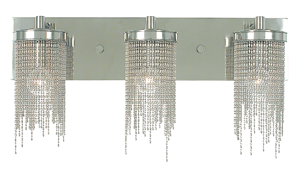 3-Light Polished Silver Guinevere Sconce