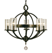 Framburg 1075 MB/F - 5-Light Mahogany Bronze Compass Dining Chandelier